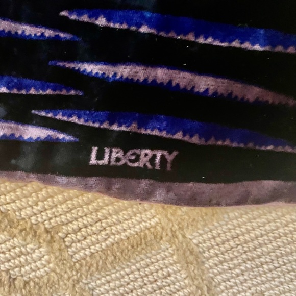 LIBERTY OF LONDON Hand-Painted One-of-Kind Velvet Scarf - Pristine Condition - Picture 2 of 9